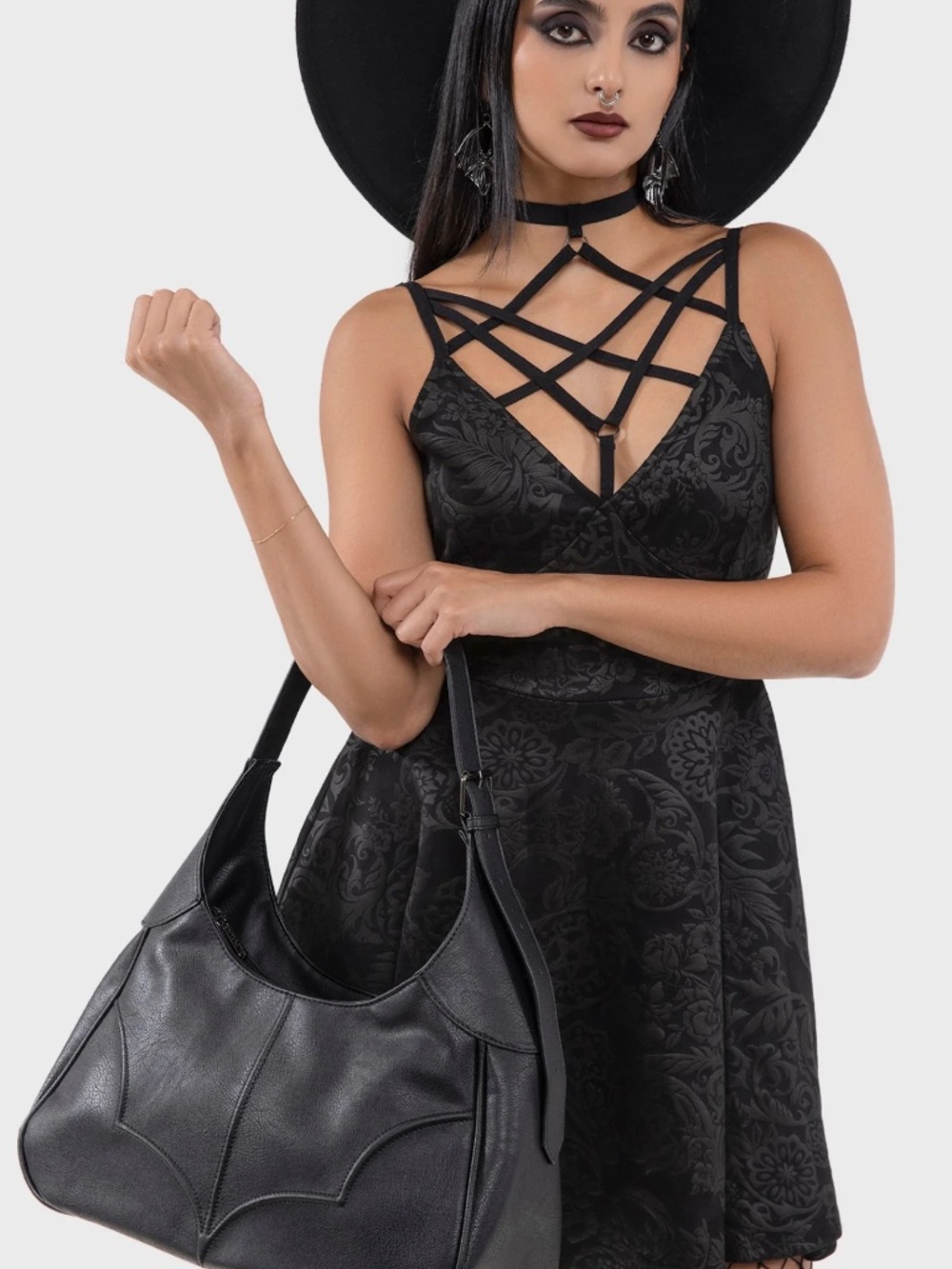 new killstar web of night bag black bat goth purse